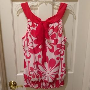 💗Studio Y coral pink sleeveless (L) blouse